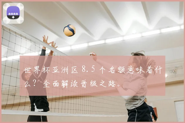 世界杯亚洲区 8.5 个名额意味着什么？全面解读晋级之路。