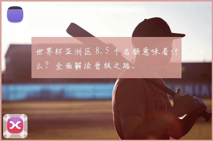 世界杯亚洲区 8.5 个名额意味着什么？全面解读晋级之路。